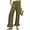 Army Green, variant on Wide Leg Linen Pants for Women Ruffle Pants Women High Waisted Ruffle Hem Palazzo Pants Boho Casual Loose Flowy Pant Trousers
