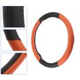thumbnail image 5 of Motoforti Steering Wheel Cover for Car Truck Universal Car Accessories Faux Leather Black Orange, 5 of 6