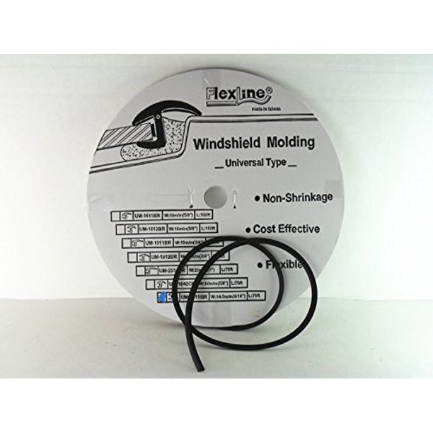 Flexline Windshield Auto Glass Universal Inverted Molding Trim Rubber