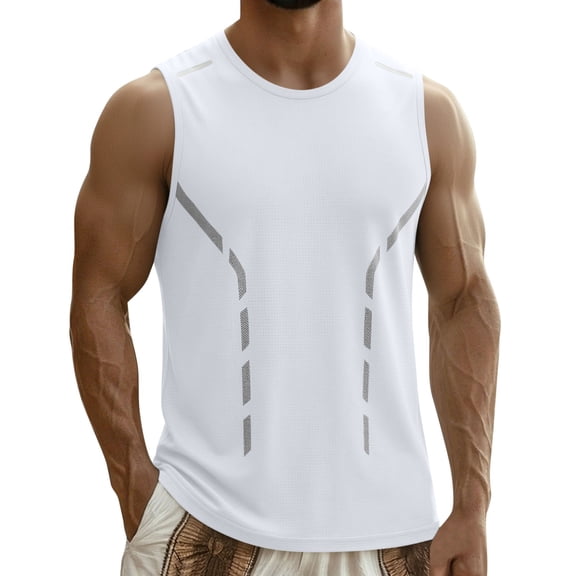 vdgthytj Mens Workout Tank Tops Sleeveless Lightweight Breathable Quick Dry Gym Training Muscle Tops