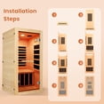 thumbnail image 6 of Hosauna 1-Person Hemlock Infrared Home Sauna, 980W Heaters, Bluetooth Music, Ambient Light, Sole Control, 6 of 8
