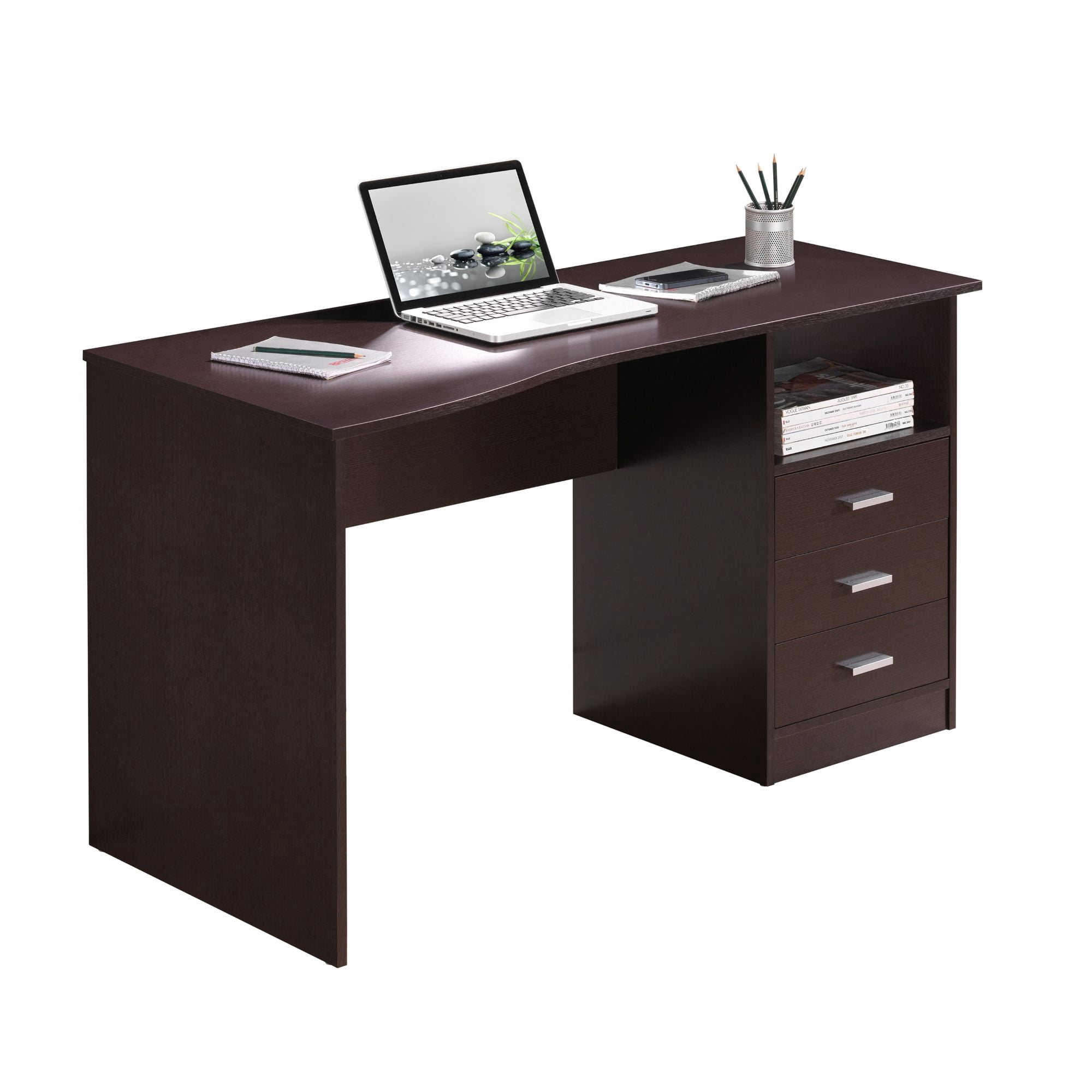 Techni Office Solutions 51.25" Brown Espresso Unique Techni Mobili Classic Computer Desk with