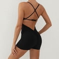 thumbnail image 5 of Yoga Jumpsuit for Women Sleeveless Bodycon One Piece Cami Top Gym Romper Workout Bodysuit Butt Lifter Seamless Shapewear Ladies Tummy Control Thigh Slimmer Backless Shorts, 5 of 6