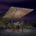 thumbnail image 5 of PURPLE LEAF  10 ft Double Top LED Square Patio Cantilever Umbrella Grey, 5 of 5