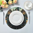 thumbnail image 3 of WOBOGO Black Cat Haunted House Round Placemats Set of 1 Heat Resistant Washable Kitchen Table Decorations 15.4in, 3 of 7