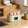 thumbnail image 2 of Rapid Electric Egg Cooker, 6-Egg Capacity Digital Egg Boiler With Auto Shut-Off, Multi-Functional Egg Steamer For Breakfast Meal Prep Green1-18.8X15X13Cm, 2 of 5