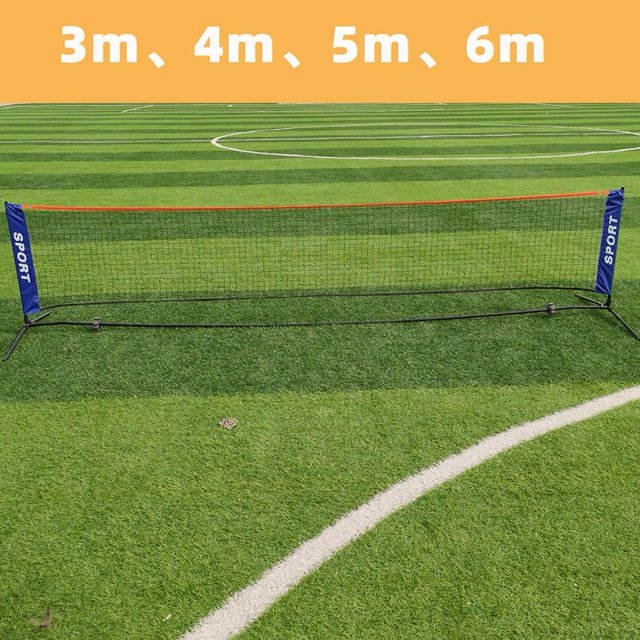 Malla de redes de tenis de voleibol de bádminton profesional estándar portátil 6 m Sywqhk Para Estrenar