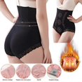 thumbnail image 4 of Bragas de cintura alta para mujer, ropa interior moldeadora sin costuras, bragas fuertes para vientre plano, calzoncillos bóxer adelgazantes posparto, ML (40-60 kg), verde, 4 of 5