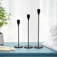 thumbnail image 2 of Candelabros Candelabros Candelabros negros Candelabros para centro de mesa, Candelabros cónicos Juego de 3 para bodas, cenas, centros de mesa de fiesta, 2 of 5