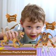 thumbnail image 3 of Forest & Twelfth Jungle Animal Toys Small - Figura de acción transformadora - Cambia de un juguete animal detallado a un juguete robot único en segundos - Gran regalo para niñas y niños (león de 4 pul, 3 of 5