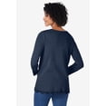 thumbnail image 3 of Woman Within Plus Size Layered-Look Lace Trim Tee, 3 of 5