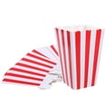thumbnail image 1 of 60pcs Boîtes de Pop-Corn Rayées Rouges - Fêtes de Carnaval Mini Pop-Corn en Papier et des Récipients de Bonbons, des Fournitures de Fête pour les Soirées Cinéma, 1 of 5