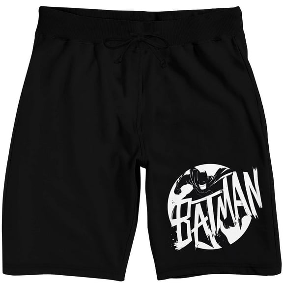 Batman Spotlight Men's Black Sleep Pajama Shorts-Medium