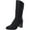 Black, variant on Journee Womens Sequoia Stacked Heel Mid Calf Boots