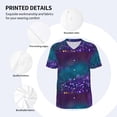 thumbnail image 5 of Rocae Purple and Green Glitter for Breathable Men's Baseball T-Shirt Fashionable Casual Baseball Jersey, Moisture-wicking Sportswear Medium, 5 of 9
