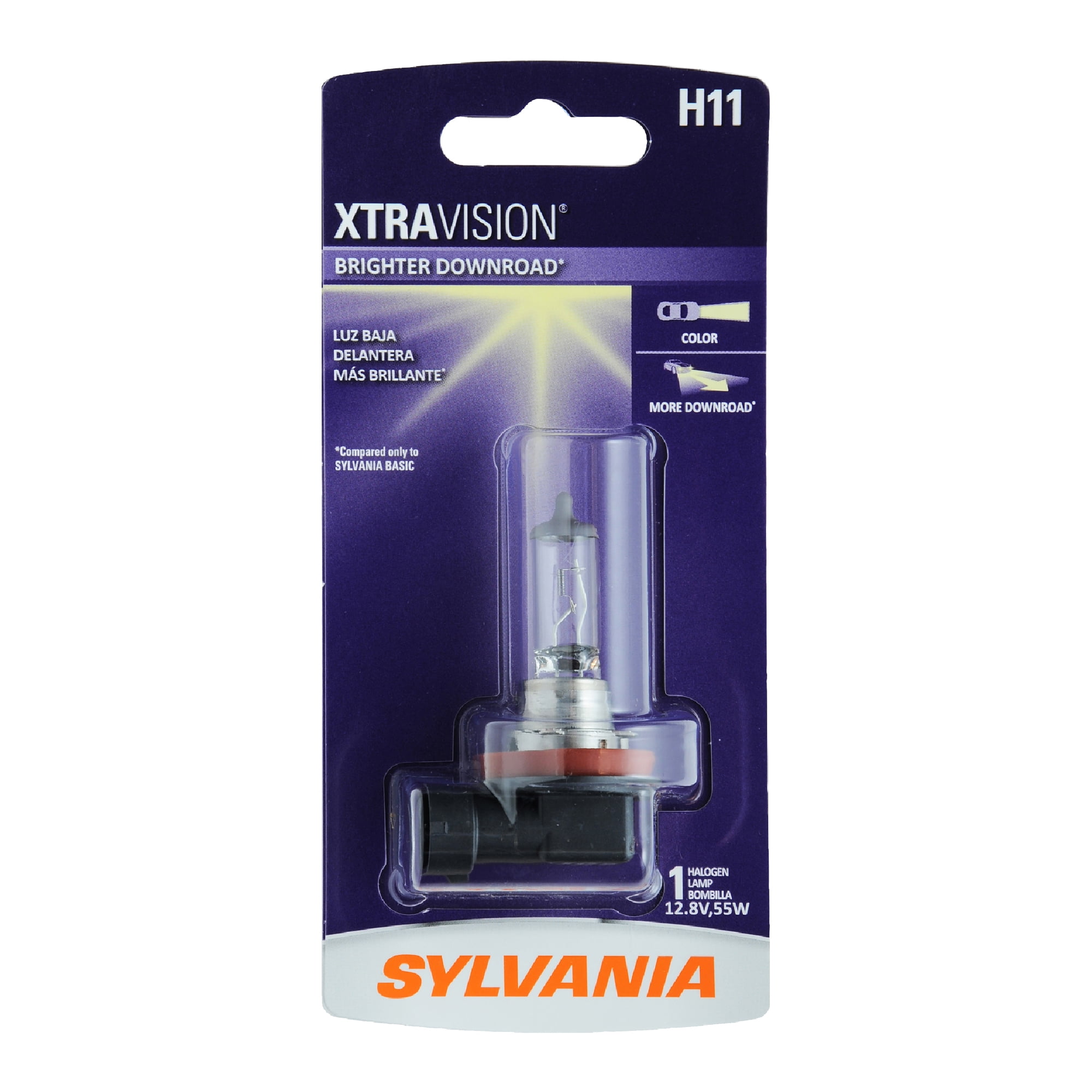 Sylvania H11 XtraVision Halogen Headlight Bulb, Pack of 1