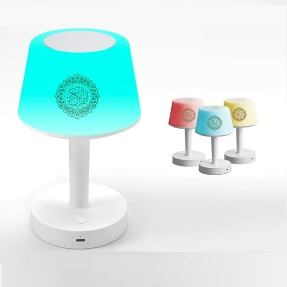 Altavoz Portátil con Bluetooth y Control Táctil – Reproductor de Corán Islámico Musulmán, Lámpara de Noche para Mesita de Noche, Decoración de Mesa, Regalo para el Hogar y Oración