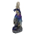 thumbnail image 2 of Blue Dragon With Baby Wyrmling Perching On Bone Skull Crescent Moon Figurine, 2 of 9
