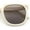 White - Grey, variant on Womens Subtle Heart Metal Stud Horn Rim Plastic Retro Sunglasses Beige - Brown