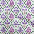 thumbnail image 1 of oneOone Silk Tabby Purple Fabric Asian Floral Dress Material Fabric Print Fabric By The Yard 42 Inch Wide, 1 of 4