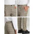 thumbnail image 6 of Lars Amadeus Men's Dress Checked Flat Front Business Plaid Formal Pants, 6 of 6