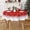 Snow, variant on Christmas Gingerbread Round Table Cloth - Winter Gingerbread Man Tablecloth 60 Inch Xmas Candy Canes Table Cover Decorative for Kitchen Party Banquet Holiday