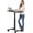Black, variant on Mobile small standing rolling desk, height adjustable, portable laptop table with hooks, home office workstation