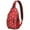 Red Christmas Reindeer-1, variant on Sling Backpack,Red Christmas Reindeer and Snowflake Pattern Sling Bag with Water Bottle Holder,Waterproof Sling Bag for Men/Women with Headphone Jack for Hiking,Travel