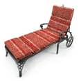 thumbnail image 2 of Jordan Manufacturing 72" x 21" Everest Caramel Red Ikat Rectangular Outdoor Chaise Lounge Cushion with Ties and Hanger Loop, 2 of 12