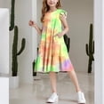 thumbnail image 6 of JUSLIO Dresses for Girls Tie Dye Dresses Casual Crew Neck Short Sleeve Dress Size 4 Y, 6 of 8