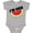AC-Heather Grey, variant on I'm One 1st Birthday Watermelon Boys or Girls Baby Bodysuit