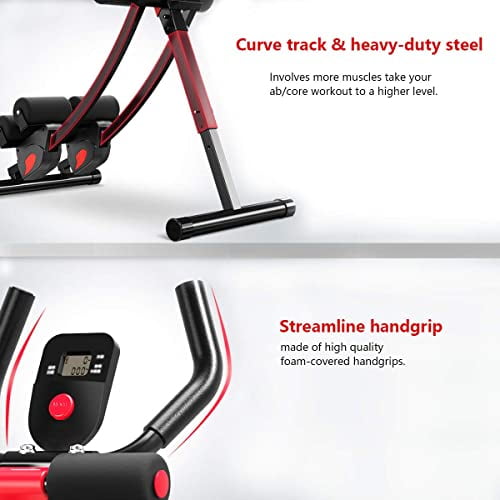 Fitlaya Fitness ab Machine ab Workout Equipment for Home Gym Height Adjustable ab Trainer Foldable Fitness Equipment