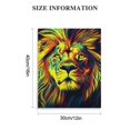 thumbnail image 3 of ZFLMY Lion Psychedelic Art Wall Art Canvas Prints Home Decor Living Room Bathroom Bedroom Office 12x16in, 3 of 5