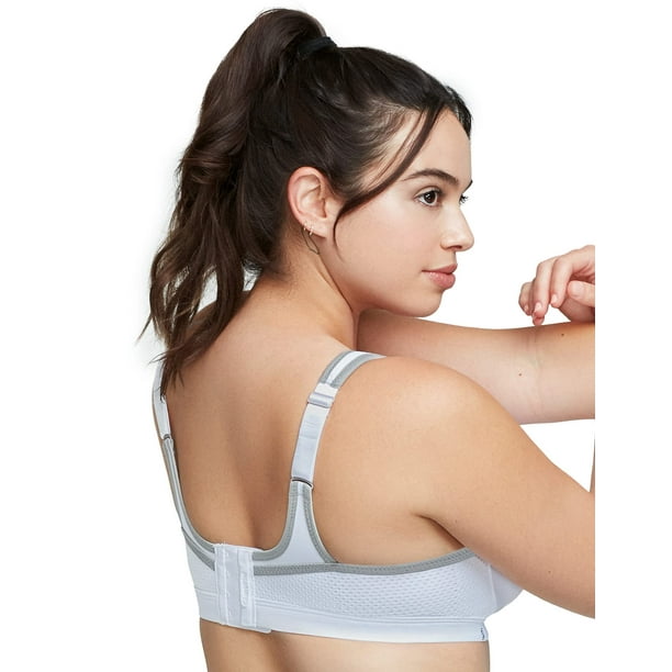 Yvette Women's Racerback Sports Bras for Women High Support Large Bust  Front Zip High Impact Workout Sports Bra for Plus Size, White at   Women's Clothing store