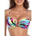 thumbnail image 1 of RELLECIGA Women's Push Up Bikini Top Twist Front Underwire Bathing Suit, 1 of 5
