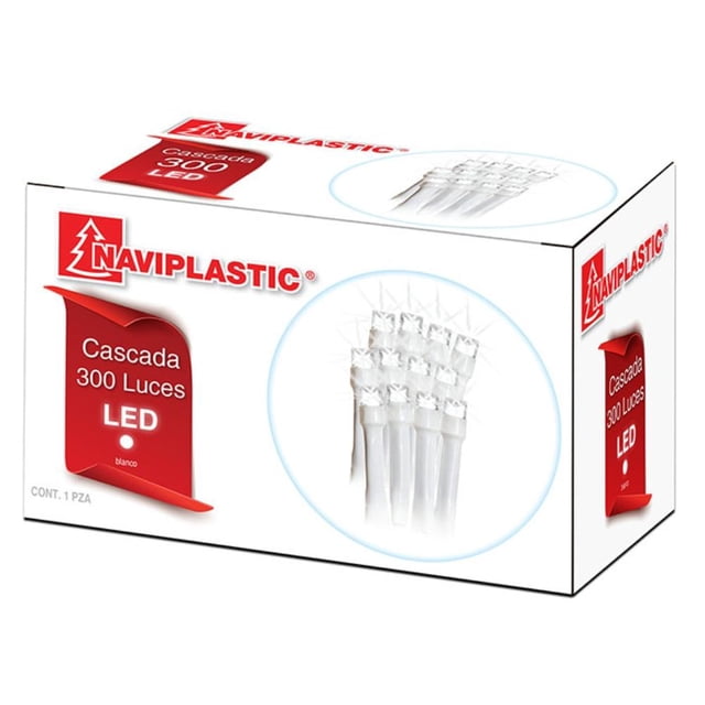 Serie Naviplastic Serie de cascada de 300L Led blanco y cable blanco