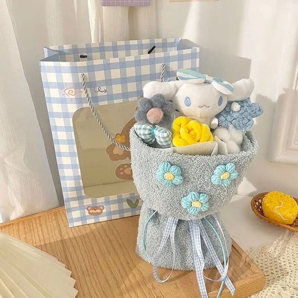 Sanrio Kawai Cinnamoroll Plush Dolls Cartoon Bouquet For Children Girlfriend Friend Creative Cute Anime Flower Graduation Gifts