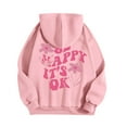 thumbnail image 4 of Xudanell Womens Hoodies Print Pullover Smooth Long Sleeve Trendy Sweatshirt Trendy Tops Easy to Use Pink M, 4 of 4
