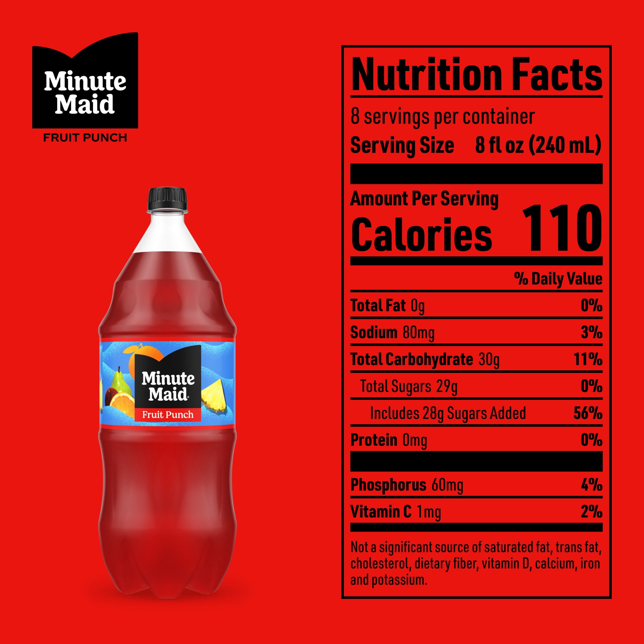 Minute Maid Fruit Punch Juice Drink Bottle, 2 Liters