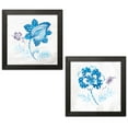 thumbnail image 2 of Gango Home Decor Casual Eastern Boho Peacock Chic Wall Art ; Two Blue 12x12in Art Prints in Black Frames, 2 of 6