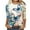 Blue, variant on IROINNID Polyester Long Sleeve T Shirt for Women Comfy Printed Loose T-shirt Mid-length Blouse Round Neck Tops,White