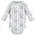 thumbnail image 3 of Touched by Nature Organic Cotton Long-Sleeve Bodysuits 3pk, Elephant, 18-24 Months, 3 of 4