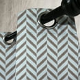 thumbnail image 3 of Ambesonne Aqua Grommet Curtain, Sketchy Chevron Zig Zag, 50" x 120", Sky Blue and Brown, 3 of 6