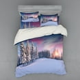 thumbnail image 2 of Ambesonne Winter Bedding Set 3 Pcs, Idyllic Serene Panorama, Twin, Multicolor, 2 of 3