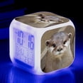 thumbnail image 1 of Otter LED large screen digital seven-color changing cute mini alarm clock multi-functional creative electronic clock, 1 of 6