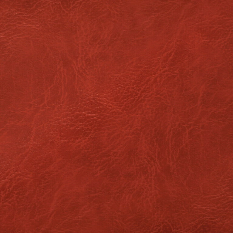 Cherry Red Faux Leather Vinyl Fabric | Upholstery | Heavyweight | 54 Wide |  By the Yard