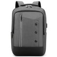 thumbnail image 1 of Mochila para portátil de viaje de negocios, bolsa para portátil con puerto de carga USB, gris oscuro, 1 of 6