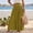 Gold, variant on Women's Smocked Elastic Maxi Skirt, Waist Rivet Crinkle Woven Fabric, Voluminous Swing Hem for Beach Shoots Yellow XL