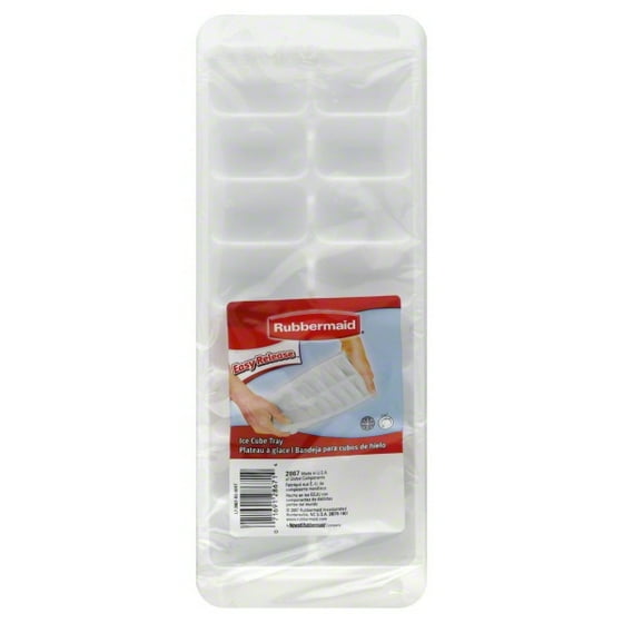 Rubbermaid 2867 Ice Cube Tray, Plastic, White