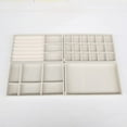 thumbnail image 2 of QccHieUs 4 Pieces Stackable Jewelry Trays Organizer, Drawer Inserts Showcase Display Case Beige, 2 of 8